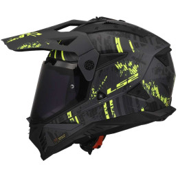 CASCO LS2 PIONEER II CRAZY NERO E GIALLO