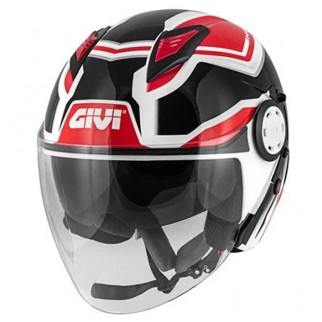 CASCO GIVI 12.3 ROSSO, NERO E BIANCO