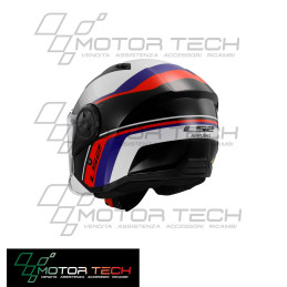 CASCO LS2 AIRFLOW II RUSH WHITE BLUE RED