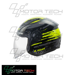 CASCO LS2 AIRFLOW II BRUSH BLACK H-V YELLOW